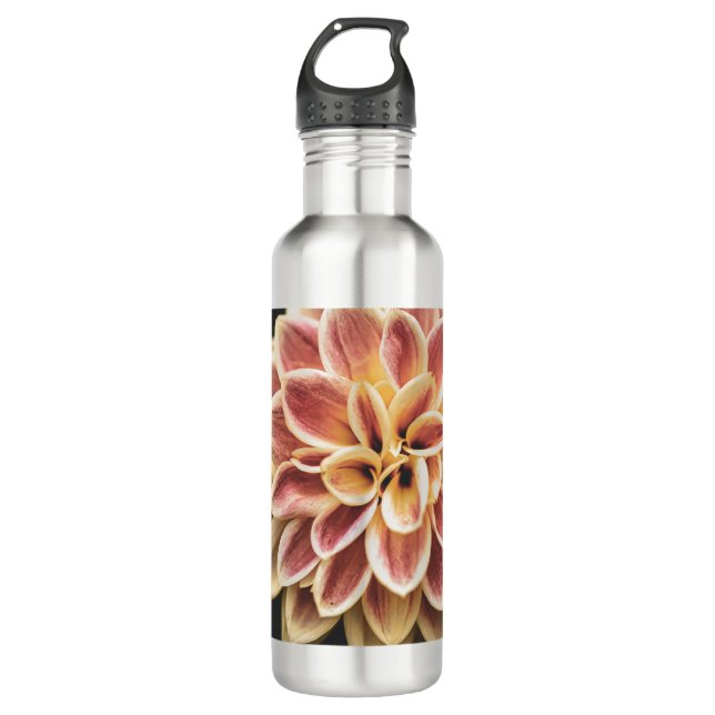 Botella De Agua Summer Dahlia Hermosa Flor (Arte Floral) (Anverso)