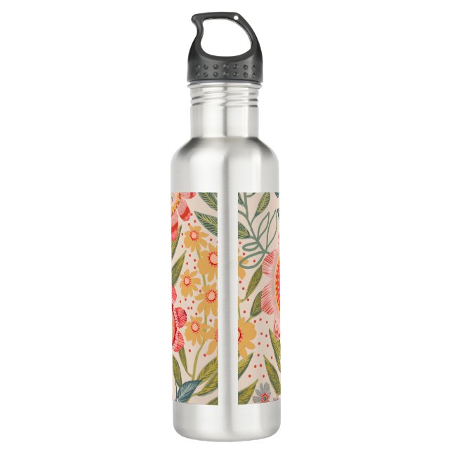 Botella De Agua Summer Garden Bold Blooms  (Reverso)