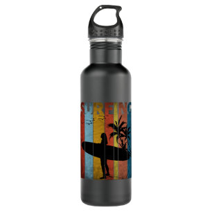 BOTELLA DE AGUA SUMMER TROPICAL CHICA DE SURFING