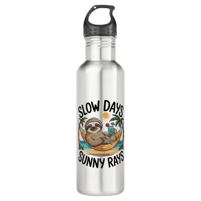 Botella De Agua Summer Vibes Sloth Funny Lazy Float (Anverso)