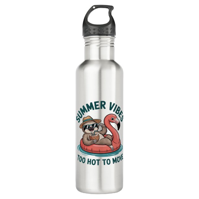 Botella De Agua Summer Vibes Sloth Funny Lazy Float (Anverso)