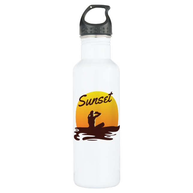 Botella De Agua Sunset Beach (Anverso)