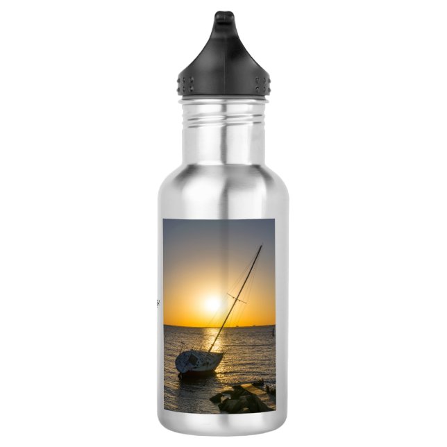 Botella De Agua Sunset Sailboat Shipwrech Gulf Breeze FL (Derecha)