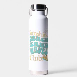 Botella De Agua Sunshine Club, Beach, Sand, Waves