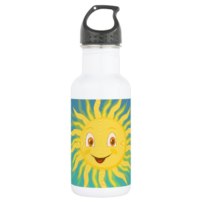 Botella De Agua Sunshine con líneas circulares (Anverso)
