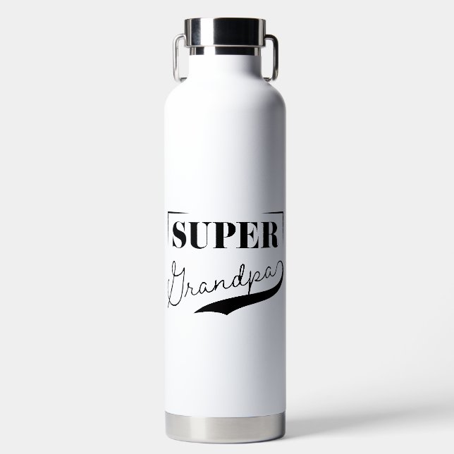Botella de agua Super Grandpa (Delantero)