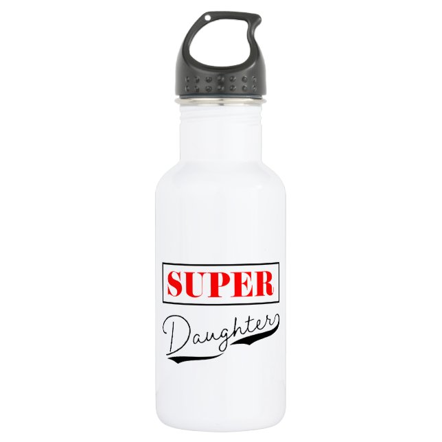 Botella De Agua Súper hija (Anverso)