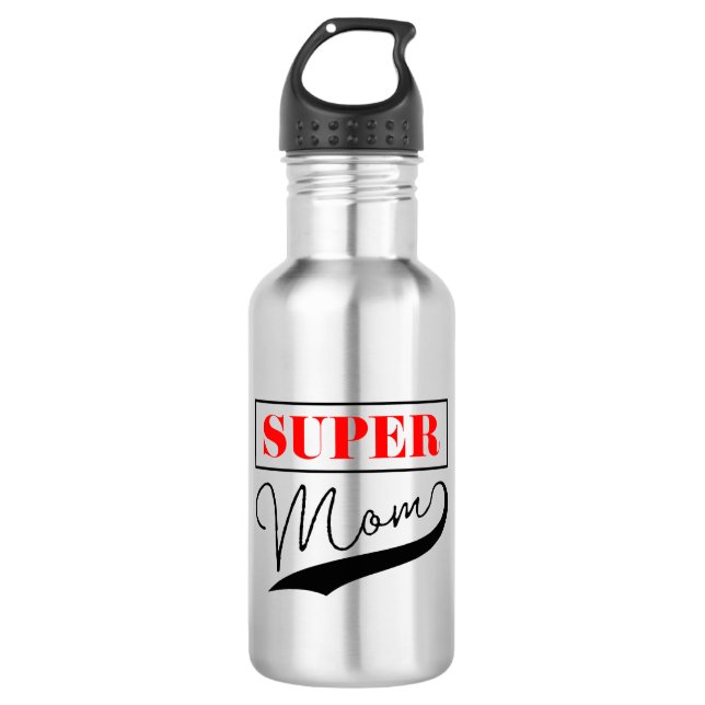 Botella De Agua Super Mamá (Anverso)
