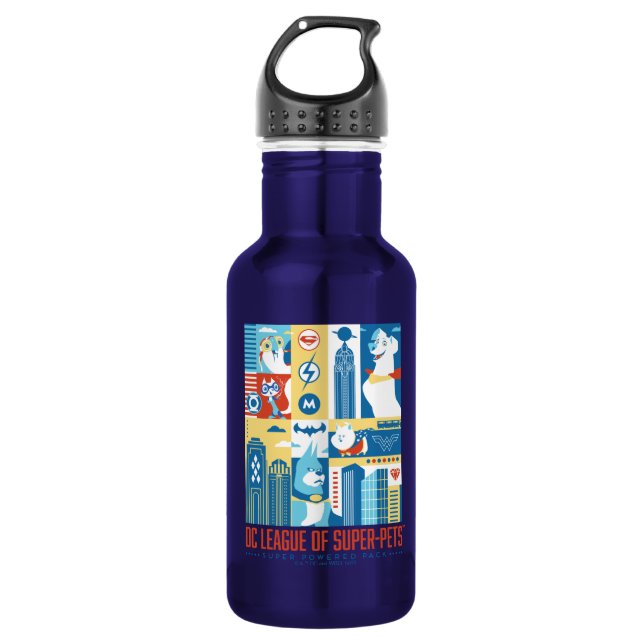 Botella De Agua Super Powered Pack Art Deco Metropolis (Anverso)