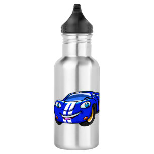 Botella De Agua Supercar personalizado de carreras azul Elegir col