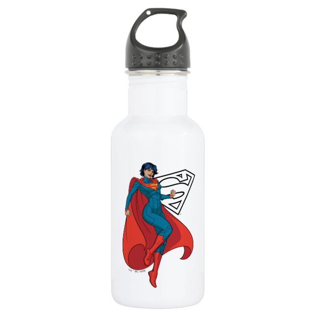 Botella De Agua Supergirl abusando de un traje azul (Anverso)