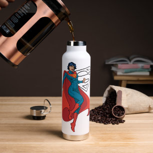 Botella De Agua Supergirl abusando de un traje azul
