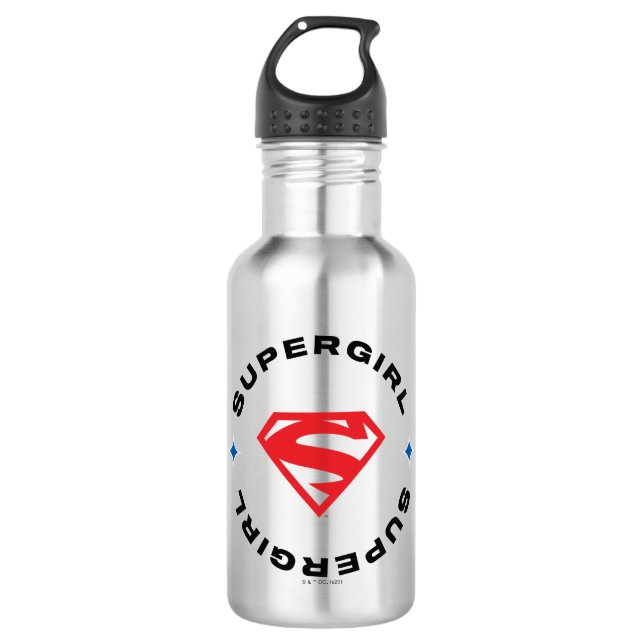 Botella De Agua Supergirl Age of Heroes Circle S-Shield (Anverso)