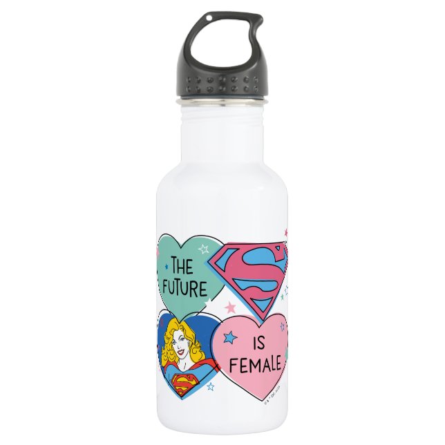 Botella De Agua Supergirl fuera de este mundo retro gráfico (Anverso)