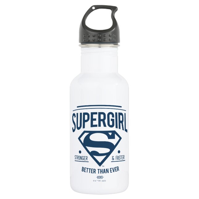 Botella De Agua Supergirl mejor que nunca retro gráfico (Anverso)