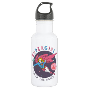 Botella De Agua Supergirl Volando hacia arriba Ilustracion