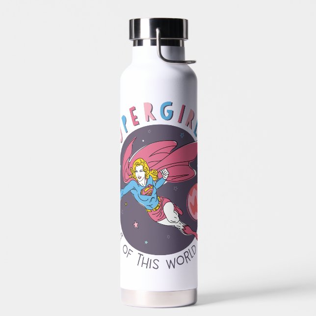 Botella De Agua Supergirl Volando hacia arriba Ilustracion (Izquierdo)