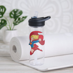 Botella De Agua Supergirl Volando hacia arriba Ilustracion