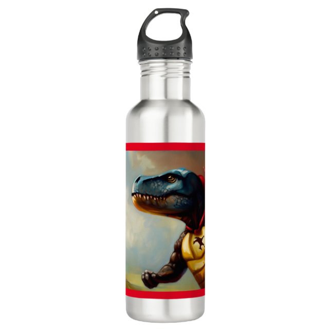 Botella De Agua Superhéroe de T Rex (Anverso)
