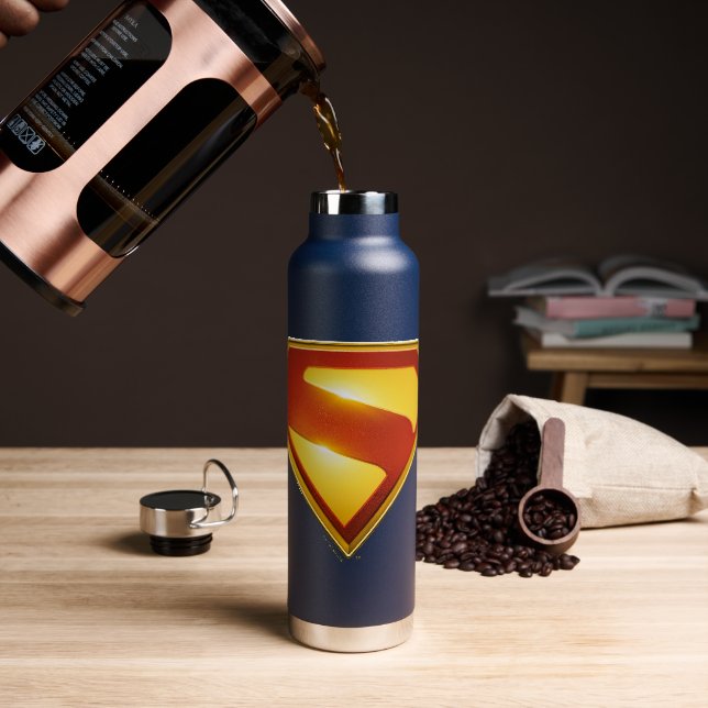 Botella De Agua Superman Golden S Shield Brilliance (Café)