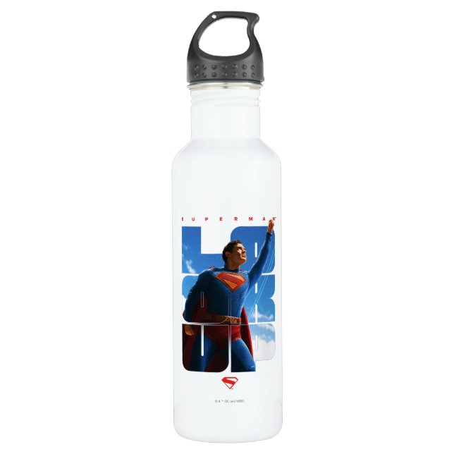 Botella De Agua Superman Look Up Pose (Anverso)