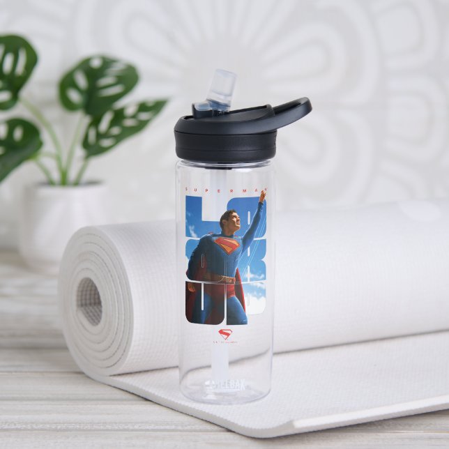 Botella De Agua Superman Look Up Pose (Yoga)