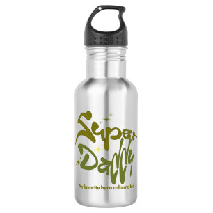 Botella De Agua Superpapá Héroe para Niños