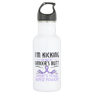 Botella De Agua Superpoder de general Cancer Kicking Cancer Butt