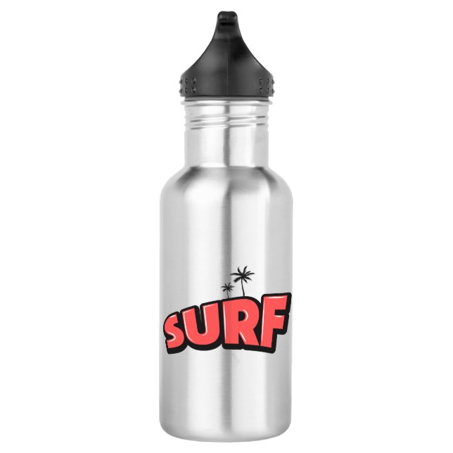 Botella De Agua Surf, just surf. In red (Derecha)