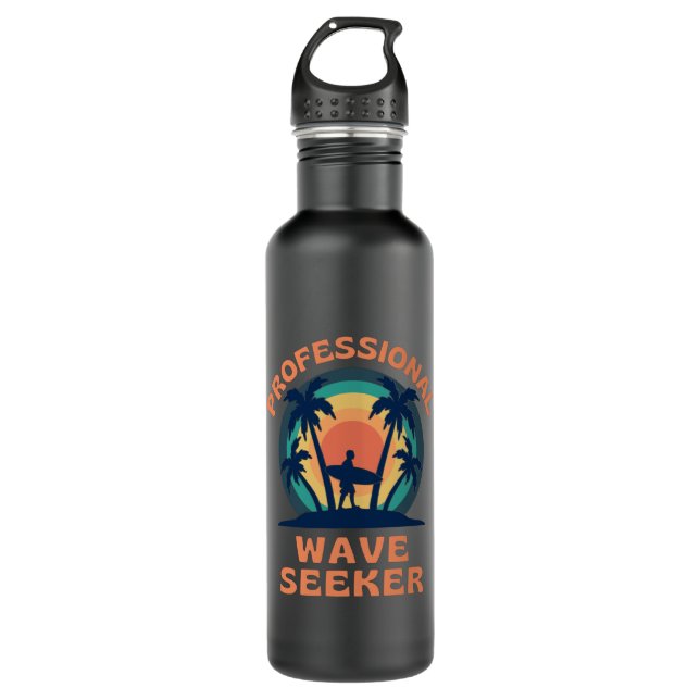 Botella De Agua Surf Profesional Wave Seeker Surfing (Anverso)