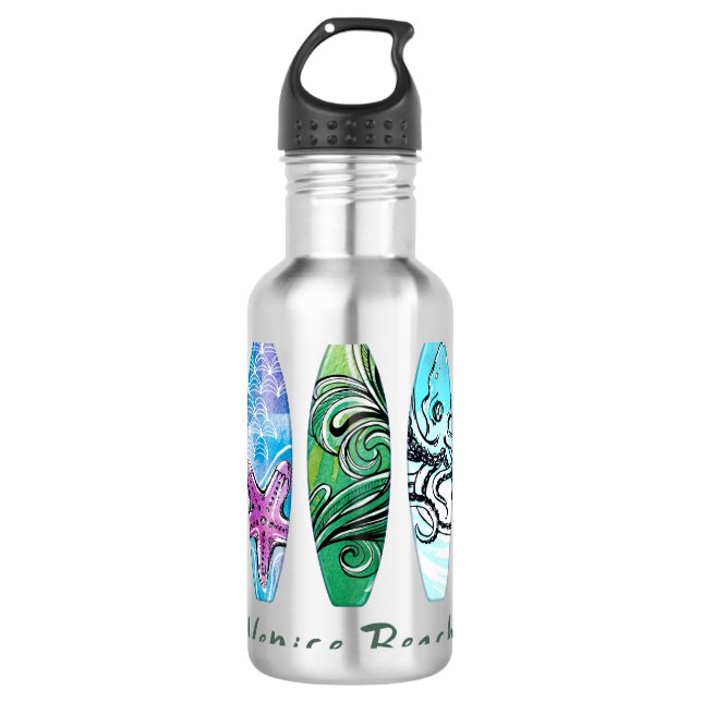 Botella De Agua Surfboard de Venice Beach California (Anverso)
