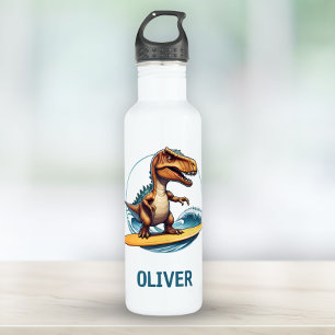 Botella De Agua Surfer Trex Dinosaur