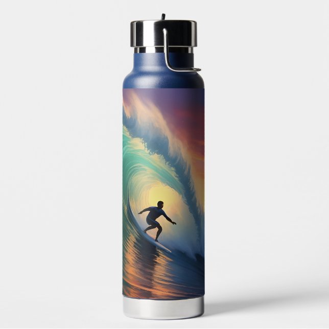 Botella De Agua Surfing de nombre personalizado (Izquierda)