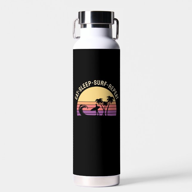 Botella De Agua Surfing Retro (Delantero)