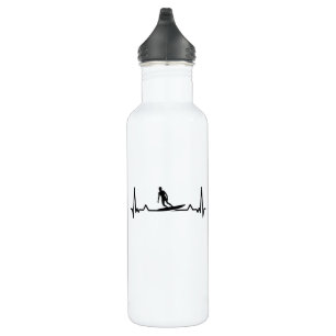 Botella De Agua Surfing Surf Heartbeat Line Divertidos regalos
