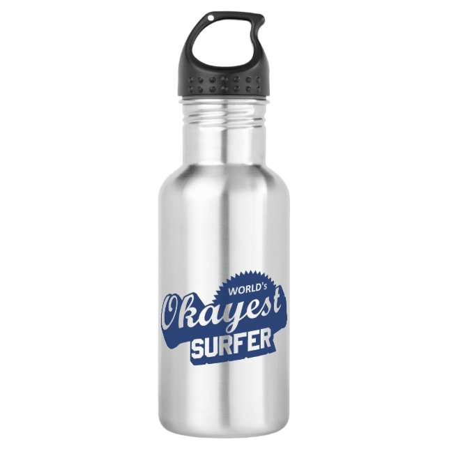 Botella De Agua Surfista del Okayest del mundo (Anverso)
