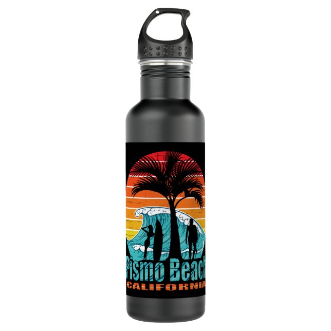 Botella De Agua Surfistas de Pismo Beach California (Anverso)