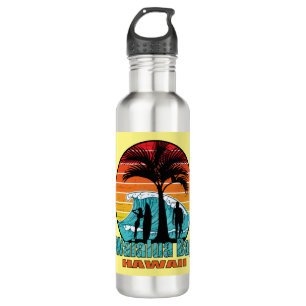 Botella De Agua Surfistas de Waialua Bay Beach Hawaii
