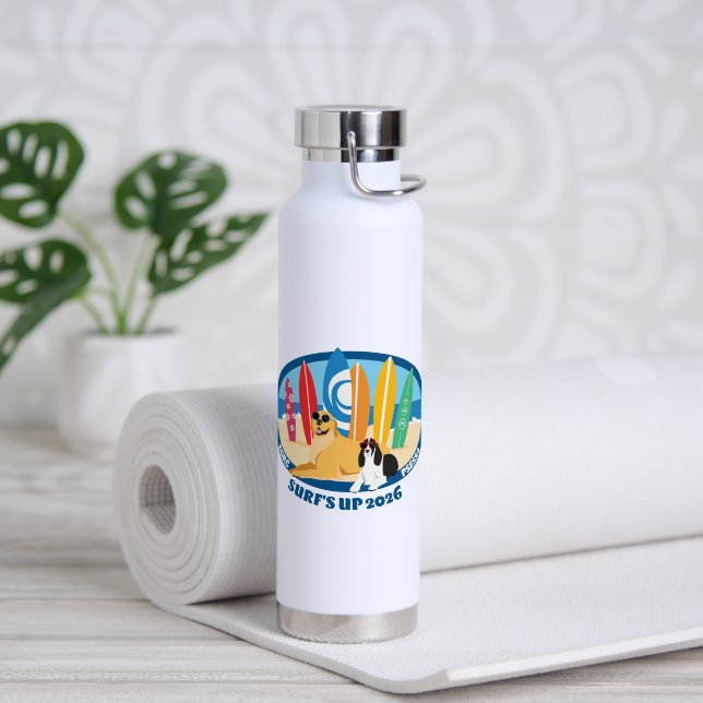 Botella de agua Surfs Up (Yoga (girado))