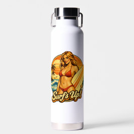 Botella De Agua Surf's Up Bikini Pin-Up | Gráfico de Tienda de Sur