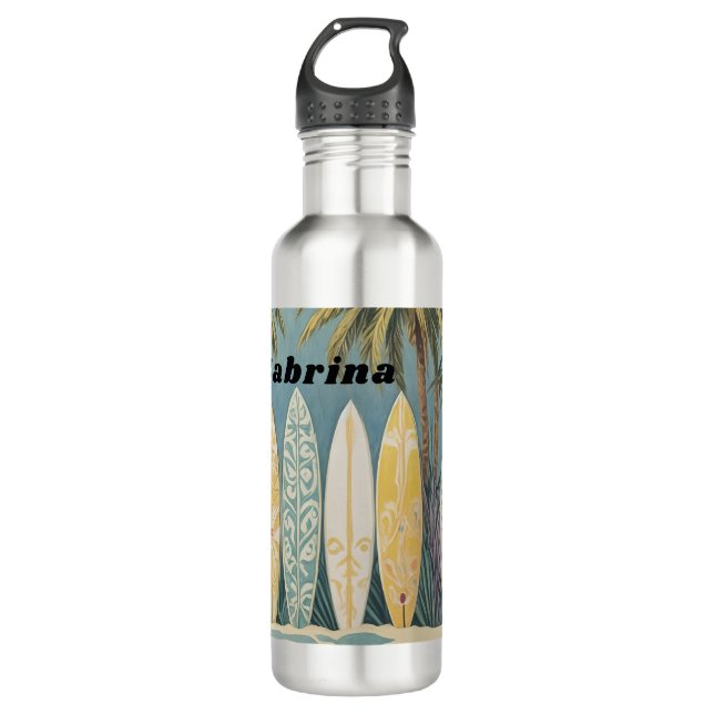 Botella De Agua Surf's Up, Pastel Style personalizado (Anverso)