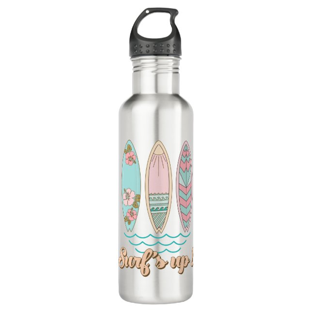 Botella De Agua Surf's Up Surfboards Summer Beach Life (Anverso)