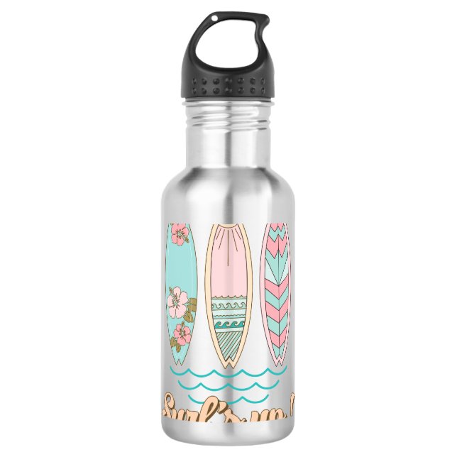 Botella De Agua Surf's Up Surfboards Summer Beach Life (Anverso)