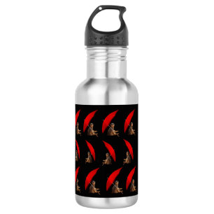 Botella De Agua Suricata divertida bajo paraguas,