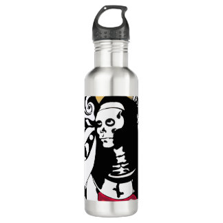 Botella De Agua Surrealismo monocromo: Animar el diseño gótico