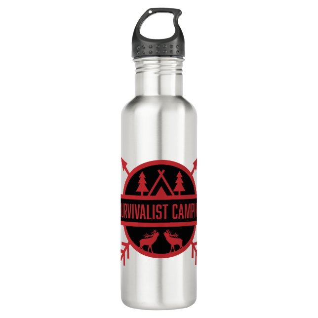 Botella De Agua Survivalente de la Naturaleza de Bushcraft (Anverso)