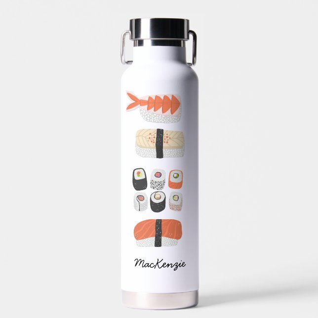 Botella De Agua Sushi personalizado (Delantero)