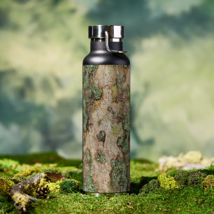 Botella De Agua Sycamore Tree Bark Moss Lichen