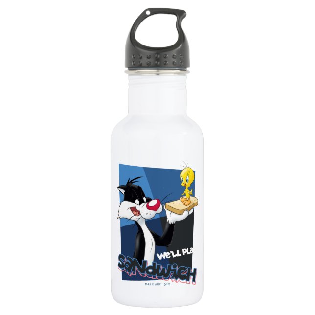 Botella De Agua SYLVESTER™ y TWEETY™ "Jugaremos sándwich" (Anverso)