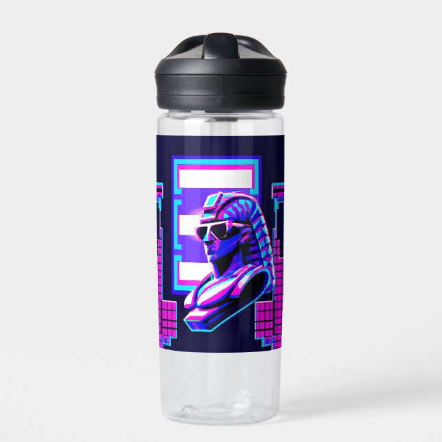 Botella De Agua Synthwave Pharaoh (Delante)